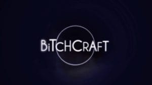 Bitchcraft logo showcasing stylised text with mystical symbols, embodying themes of toxicity and jealousy