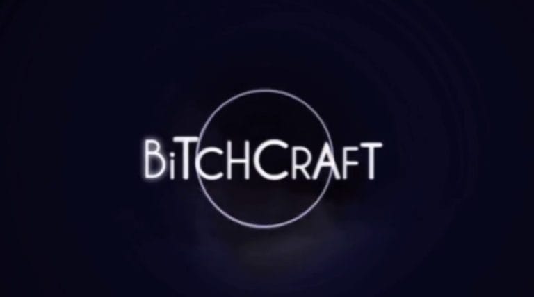 Bitchcraft logo showcasing stylised text with mystical symbols, embodying themes of toxicity and jealousy