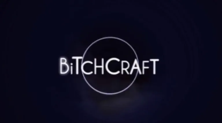 Bitchcraft logo showcasing stylised text with mystical symbols, embodying themes of toxicity and jealousy